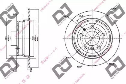 Тормозной диск DJ PARTS BD1162